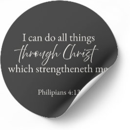 Philipper 4:13 Christlicher Aufkleber