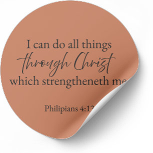 Philipper 4:13 Christlicher Aufkleber
