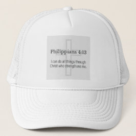 Philipper 4:13 Christlicher LKW-Fahrerhut Truckerkappe