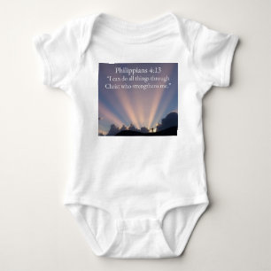 Philipper 4:13 Christliches Baby-Body Baby Strampler