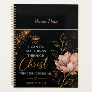 Philipper 4:13 Floraler christlicher  Planer