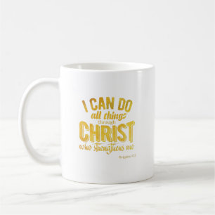 Philipper 4:13 Gold Christlich Kaffeetasse