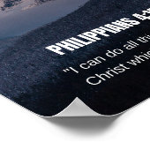 Philipper 4:13 KJV Bibelvers Berg & Wald Poster (Ecke)
