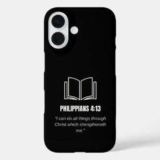 Philipper 4:13 Minimalistische Bibelvers Christen iPhone 16 Hülle