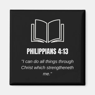 Philipper 4:13 Minimalistische Bibelvers KJV-Zitat Magnet