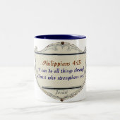 Philipper 4:13 Schild Kaffeetasse (Mittel)