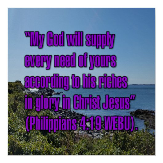 Philipper 4:19 WEBU Poster (Vorderseite)