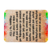 Philipper 4:6-7 Bibelvers  Magnet (Horizontal)