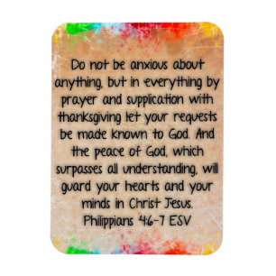 Philipper 4:6-7 Bibelvers Magnet