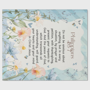 Philipper 4:6-7 Christliche Bibelvers Wasserfarben Geschenkpapier