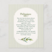 Philipper 4:6–7 Christliches Ermutigungsgeschenk (Vorderseite)