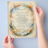 Philipper 4:6–7 Christliches Ermutigungsgeschenk Flyer (Hand)