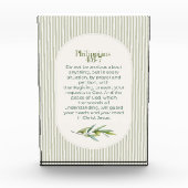 Philipper 4:6–7 Christliches Ermutigungsgeschenk Fotoblock (Vorderseite)