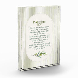 Philipper 4:6–7 Christliches Ermutigungsgeschenk Fotoblock