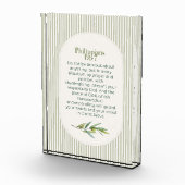 Philipper 4:6–7 Christliches Ermutigungsgeschenk Fotoblock (Rechts)