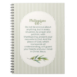 Philipper 4:6–7 Christliches Ermutigungsgeschenk Notizblock