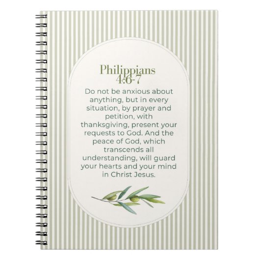 Philipper 4:6–7 Christliches Ermutigungsgeschenk Notizblock (Vorderseite)