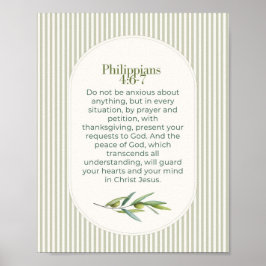 Philipper 4:6–7 Christliches Ermutigungsgeschenk Poster