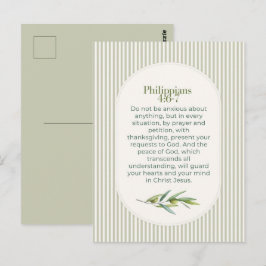 Philipper 4:6–7 Christliches Ermutigungsgeschenk Postkarte