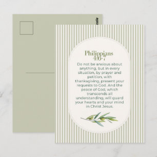 Philipper 4:6–7 Christliches Ermutigungsgeschenk Postkarte