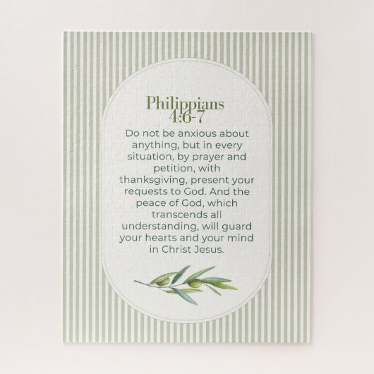 Philipper 4:6–7 Christliches Ermutigungsgeschenk Puzzle (Vertikal)