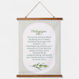 Philipper 4:6–7 Christliches Ermutigungsgeschenk Wandteppich Mit Holzrahmen