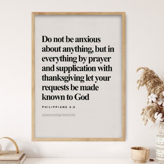 Philipper 4:6, Bibelvers, Moderne Bibel, Schrift Poster
