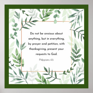 Philipper 4:6, Bibelvers, Poster