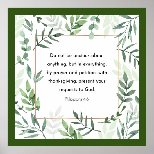 Philipper 4:6, Bibelvers, Poster (Vorne)