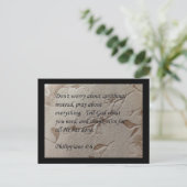 Philipper 4:6 Schrift Postkarte (Stehend Vorderseite)