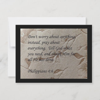 Philipper 4:6 Schrift Postkarte