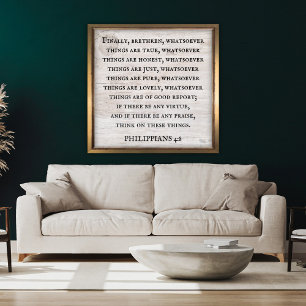 Philipper 4:8 Lutherbibel Inspirierend Poster