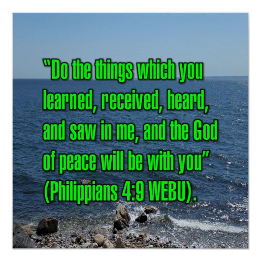 Philipper 4:9 WEBU Poster (Vorderseite)