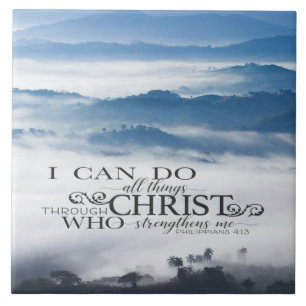 Philippianer 4:13 Alles durch die Christi-Bibel Fliese
