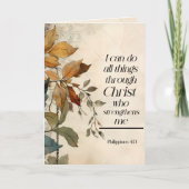 Philippianer 4:13 Alles durch die Christi-Bibel Karte (Vorderseite)