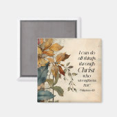 Philippianer 4:13 Alles durch die Christi-Bibel Magnet (Vorderseite/Rückseite)