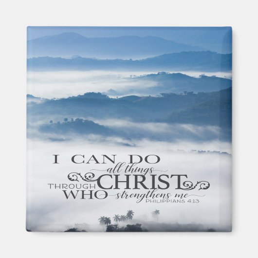 Philippianer 4:13 Alles durch die Christi-Bibel Magnet (Vorne)