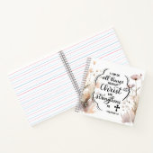 Philippianer 4:13 Alles durch die Christi-Bibel Notizblock (Innenseite)