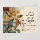 Philippianer 4:13 Alles durch die Christi-Bibel Postkarte (Vorderseite)