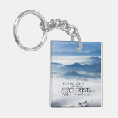 Philippianer 4:13 Alles durch die Christi-Bibel Schlüsselanhänger (Vorderseite links)