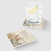 Philippianer 4:13 Alles durch die Christi-Bibel Steinuntersetzer (Seitenansicht)