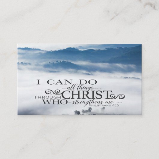 Philippianer 4:13 Alles durch die Christi-Bibel Visitenkarte (Vorderseite)