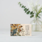 Philippianer 4:13 Alles durch die Christi-Bibel Visitenkarte (Stehend Vorderseite)