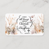 Philippianer 4:13 Alles durch die Christi-Bibel Visitenkarte (Vorderseite)