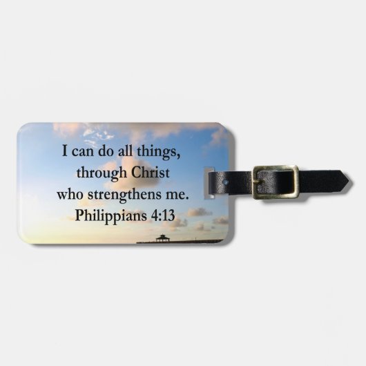 PHILIPPIANER 4:13 HOFFNUNG GEPÄCKANHÄNGER (Vorderseite horizontal)