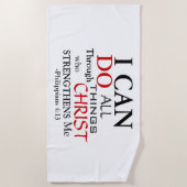 PHILIPPIANER 4:13 Zitat Strandtuch (Vorderseite)