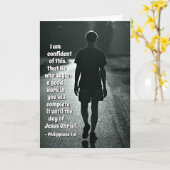 Philippians-1:6 er, der eine gute Arbeit Bibel Karte (Gelbe Blume)