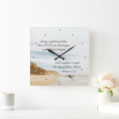 Philippians 1:6 GOD who has begun a good work Quadratische Wanduhr (Zuhause)