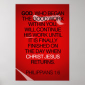 Philippians 1:6 poster (Vorne)