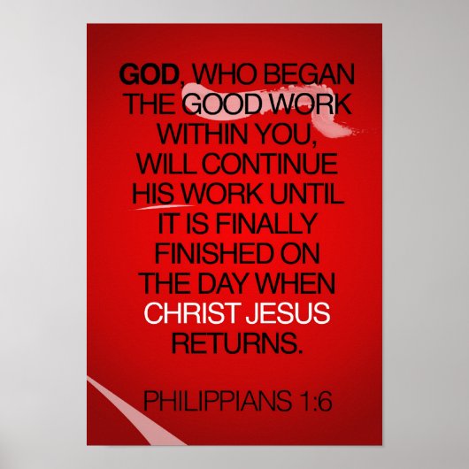 Philippians 1:6 poster (Vorne)